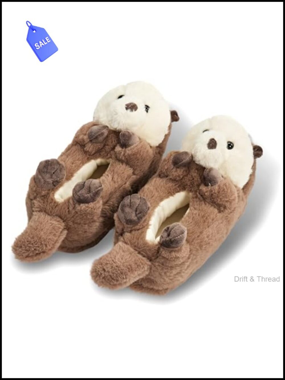 Plush Sherpa Lined Animal Slippers Non Slip Cozy Indoor House Shoes